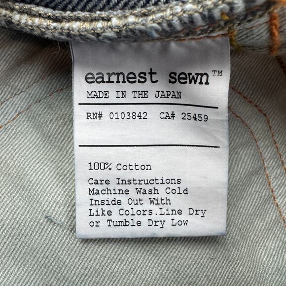 Earnest Sewn Fulton Selvedge Straight Leg Denim Jeans Made In USA Men's Size 33 - Picture 8 of 8